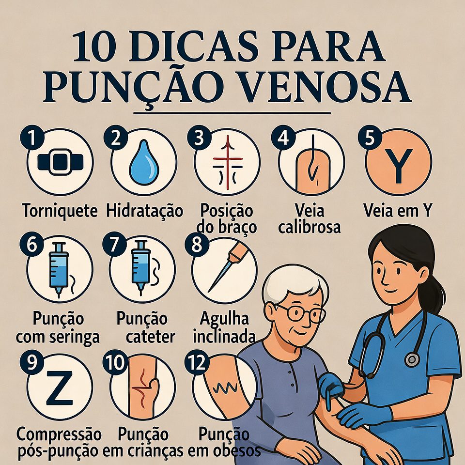 10 dicas puncao venosa infografico