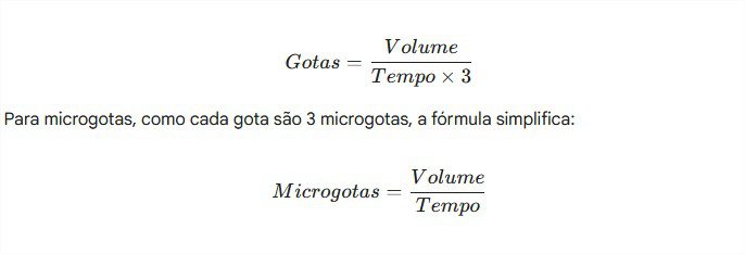fórmula de cálculo de gotas
